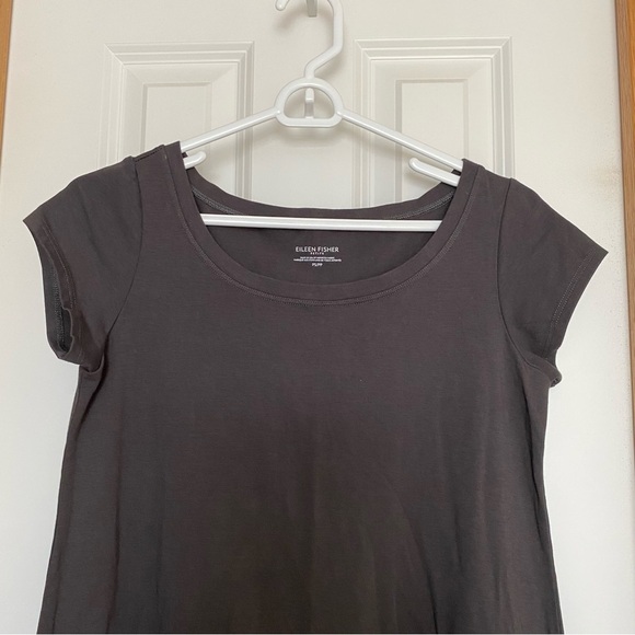 Eileen Fisher Dark Grey Shirt Dress Size Petite Small - Picture 3 of 9